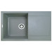 Мийка кухонна Adamant Horizon, штучний камінь, прямокут., з крилом, 780х495х230мм, чаша - 1, врізна, сірий