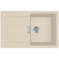 Мийка кухонна Franke Sirius 2 тектонайт, прямокут., з крилом, 780х500х200мм, чаша - 1, врізна, бежевий