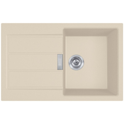 Мийка кухонна Franke Sirius 2 тектонайт, прямокут., з крилом, 780х500х200мм, чаша - 1, врізна, бежевий