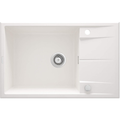 Мийка кухонна Deante Eridan, граніт, прямокут., з крилом, 780х500х210мм, чаша - 1, накладна, алебастр Мийка кухонна Deante Eridan, граніт, прямокут., з крилом, 780х500х210мм, чаша - 1, накладна, алебастр