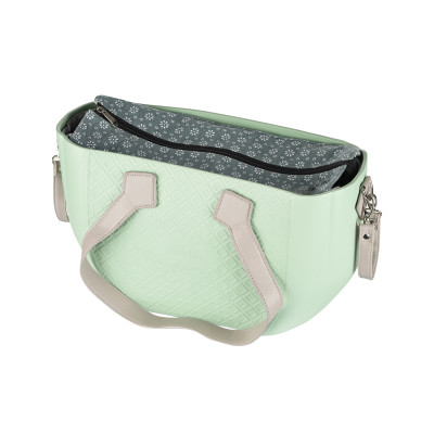 Сумка Nuvita MyMia ручки еко-шкіра, килимок, ремені для коляски, м'ятно-сірий