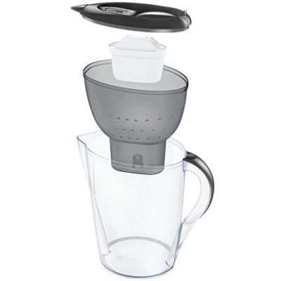 Фільтр-глечик Brita Marella XL Memo MXPro 3.5л (2л очищеної води) з фільтр-картриджем, сірий