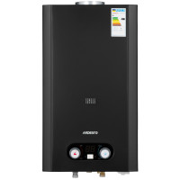 Газовая колонка ARDESTO HB03 10л/мин 20кВт Low NOx дисплей розпалювання від батарейки чорний