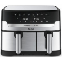 Мультипіч Tefal Dual EasyFry&Grill AirFryer, 2700Вт, чаша-5.2+3.1л, сенсорне керув., 2 чаши, гриль, пластик, сіро-чорний Мультипіч Tefal Dual EasyFry&Grill AirFryer, 2700Вт, чаша-5.2+3.1л, сенсорне керув., 2 чаши, гриль, пластик, сіро-чорний