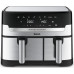 Мультипечь Tefal Dual EasyFry&Grill AirFryer, 2700Вт, чаша-5.2+3.1л, сенсорное управл., 2 чаши, гриль, пластик, серо-черный