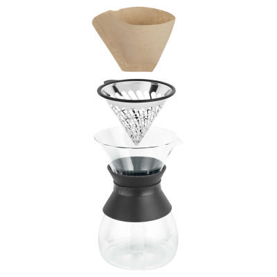 Кавоварка Catler крапельна для фільтр-кави, 1л, мелена, дисплей, вбудовані ваги, нерж. сталь, чорний