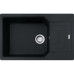 Мийка кухонна Franke Urban, фраграніт, прямокутник, з крилом, 780х500х220мм, чаша - 1, врізна, оборотна, UBG 611-78 XL, чорний матовий