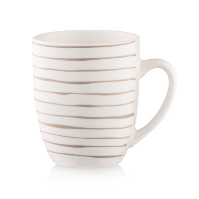 Набір чашок ARDESTO Ravenna, 4шт., 360мл, порцеляна, біло-бежевий