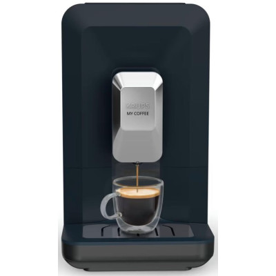 Кавомашина Krups My Coffee 1.5л, зерно, ОLED дисплей, авторецептів - 3, метал, чорний