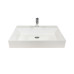 Раковина, умивальник Adamant SLENDER, штучний камінь, прямокут., з отвором для змішувача, без переливу, 605x405x120мм, накладний, білий
