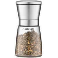 Мельничка для соли и перца Ardesto Gemini, 180мл, стекло, нержавеющая сталь, прозрачный AR2101SS Мельничка для соли и перца Ardesto Gemini, 180мл, стекло, нержавеющая сталь, прозрачный AR2101SS