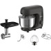 Кухонна машина Tefal Bake Essential 800Вт, чаша-метал, корпус-метал/пластик, насадок-4, чорний