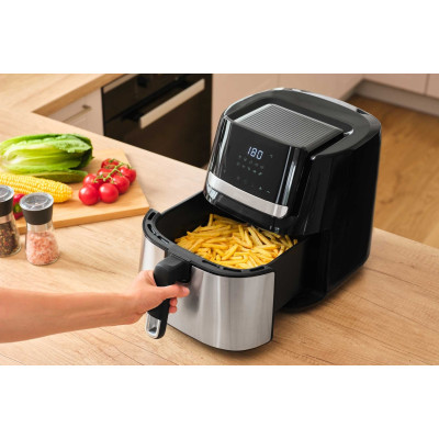 Мультипечь Sencor Vita Fryer, 1600Вт, чаша-6,5л, сенсорное рулев., 10 программ, пластик, нержавеющая сталь-черный