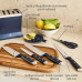 Набір ножів Tefal EverSharp Pro, з блоком, 6предметів, нержавіюча сталь, синій Набір ножів Tefal EverSharp Pro, з блоком, 6предметів, нержавіюча сталь, синій