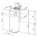 Витяжка Faber купольна, 37см, 1136м.куб/год, Cylindra Plus Bk Matt A37, чорний матовий