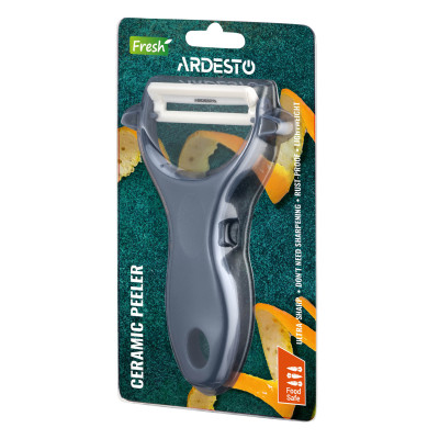 Овочечистка керамічна ARDESTO Fresh, кераміка, пластик, темний Овочечистка керамічна ARDESTO Fresh, кераміка, пластик, темний