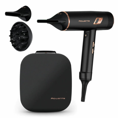 Фен Rowenta Ultimate Experience Maestria, 2000Вт, 3 режими, дифузор, кейс для зберігання, іоніз-я, хол. обдув, чорний