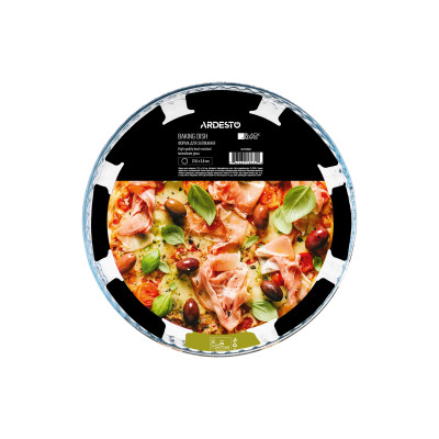 Форма для запікання ARDESTO Black Mars 27.6х3.8см, боросилікатне скло, кругла, прозорий