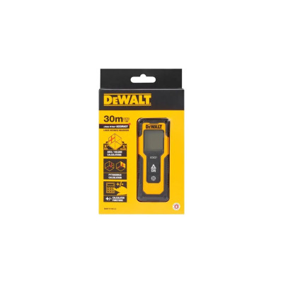 Далекомір лазерний DeWalt Li-lon 2хААА 30м +/- 3мм IP54 0.1кг Далекомір лазерний DeWalt Li-lon 2хААА 30м +/- 3мм IP54 0.1кг