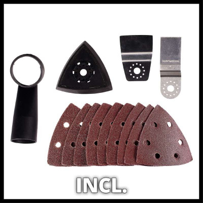 Багатофункціональний інструмент Einhell TC-MG 250 CE 250Вт 11000-20000об·хв набір насадок 1.02кг Багатофункціональний інструмент Einhell TC-MG 250 CE 250Вт 11000-20000об·хв набір насадок 1.02кг