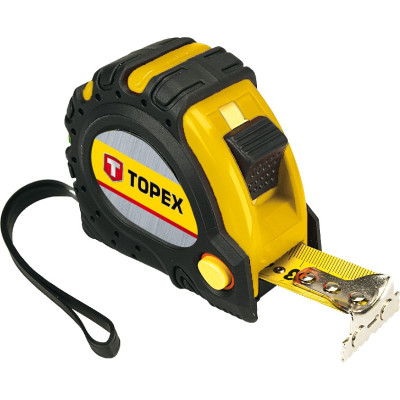 Рулетка TOPEX, 3мx19мм, з фіксатором змотування, магніт Рулетка TOPEX, 3мx19мм, з фіксатором змотування, магніт