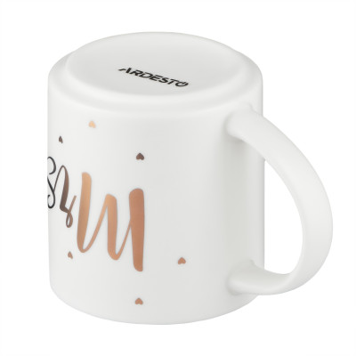 Чашка ARDESTO Mrs, 280мл, фарфор, белый