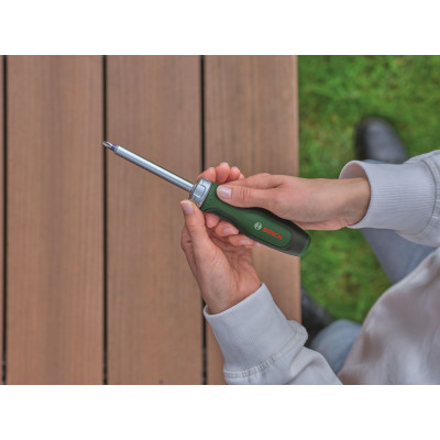 Викрутка Bosch з тріскачкою, 205мм, сталь CrV Викрутка Bosch з тріскачкою, 205мм, сталь CrV