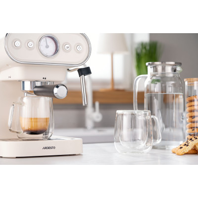 Набір чашок з ручками і подвійними стінками ARDESTO, 250мл, 2шт, боросилікатне скло, прозорий