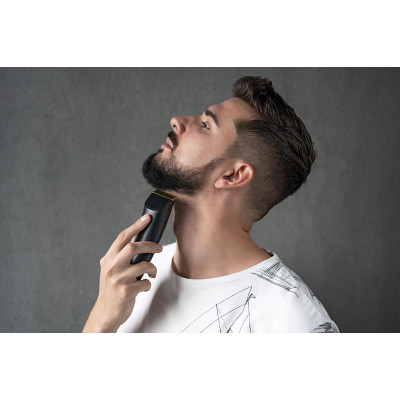 Машинка для стрижки ARDESTO HC-Y30-DBS, мережа+акум., насадок-6, сталь+кераміка, чорний