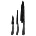 Набір ножів ARDESTO Black Mars, 3 предмети, нержавіюча сталь, пластик, чорний