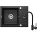 Набір для кухні Deante Zorba, гранітна мийка ZQZ_211A + зміш. BEN_262M, графіт-хром