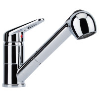 Змішувач для кухні Franke Novara Plus, довж.виливу - 195мм, витяжний, 1важіль, хром