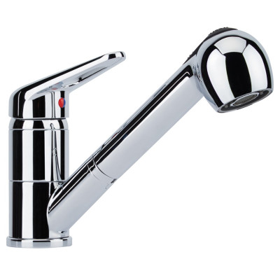 Змішувач для кухні Franke Novara Plus, довж.виливу - 195мм, витяжний, 1важіль, хром