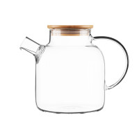 ARDESTO Заварник Gemini 1500мл, боросилікатне скло, бамбук, прозорий ARDESTO Заварник Gemini 1500мл, боросилікатне скло, бамбук, прозорий