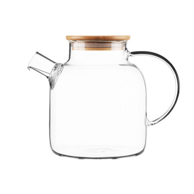 ARDESTO Заварник Gemini 1500мл, боросилікатне скло, бамбук, прозорий ARDESTO Заварник Gemini 1500мл, боросилікатне скло, бамбук, прозорий