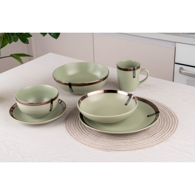 ARDESTO Тарілка десертна Liguria, 19 см, Green bay, кераміка ARDESTO Тарілка десертна Liguria, 19 см, Green bay, кераміка