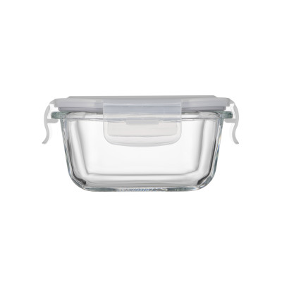Контейнер для зберігання харчових продуктів ARDESTO Gemini 0.31л, боросилікатне скло, пластик, квадратний, прозорий