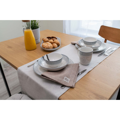 ARDESTO Салатник Siena, 11.5см, порцеляна, біло-сірий ARDESTO Салатник Siena, 11.5см, порцеляна, біло-сірий