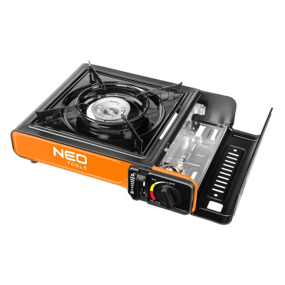 Neo Tools Плитка газова портативна, 2.1кВт, п’єзорозпал, 150г/год, кейс