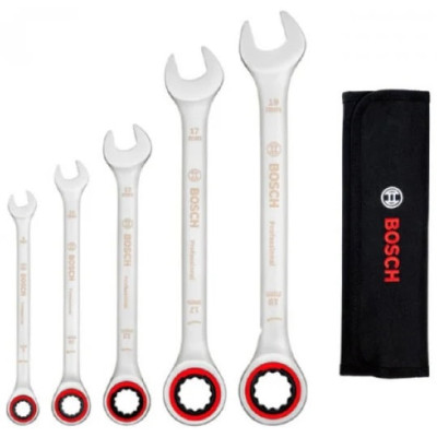 Ключі комбіновані Bosch Professional, 8,10,13,17,19мм, набір 5шт