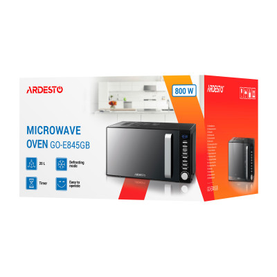 Микроволновая печь ARDESTO, 20л, электронное управление, 800Вт, дисплей, черный (GO-E845GB) Микроволновая печь ARDESTO, 20л, электронное управление, 800Вт, дисплей, черный (GO-E845GB)