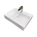 Раковина, умивальник Adamant VISION, штучний камінь, прямокут., з отвором для змішувача, без переливу, 500х380х110мм, накладний, білий