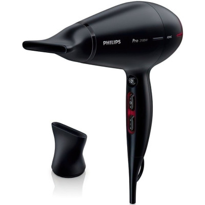 Фен Philips Professional, 2100Вт, 3 режими, іонізація, хол. обдув, чорний Фен Philips Professional, 2100Вт, 3 режими, іонізація, хол. обдув, чорний