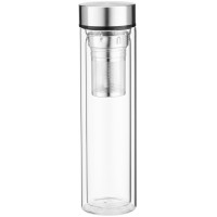 ARDESTO Термос скляний з подвійними стінками, 450 мл, боросилікатне скло, нержавіюча сталь