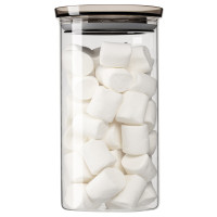 Банка для зберігання ARDESTO Fresh, 1150мл, скло, пластик, прозорий