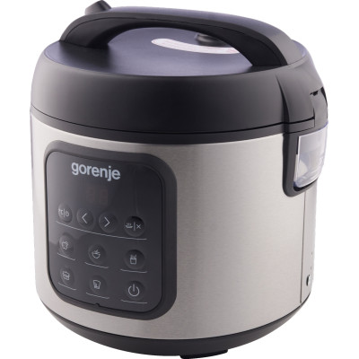 Мультиварка Gorenje, 476Вт, мини, чаша-2л, электронное управление, 5 программ, металл/пластик, черный