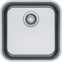 Мийка кухонна Franke Smart, нерж.сталь, квадрат, без крила, 399х399мм, чаша - 1, монтаж під стільницю, SRX 110-40, нерж поліров.