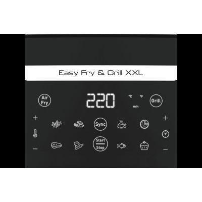 Мультипіч Tefal EasyFry&Grill XXL, 1830Вт, чаша-6.5л, сенсорне керув., 8 програм, пластик, чорний
