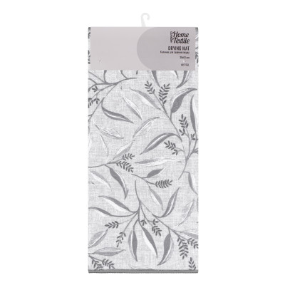 Килимок для сушіння посуду ARDESTO Grey leaves 38x51см, 100% поліестер, cірий