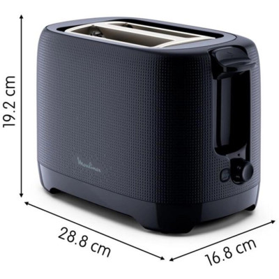 Тостер Moulinex Morning 850Вт, розморожування, пластик, темно-синій Тостер Moulinex Morning 850Вт, розморожування, пластик, темно-синій